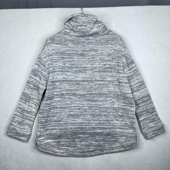 Anthropologie Saturday/Sunday Gray Spacedye Oversized Turtle Neck Sweater Large - Picture 7 of 8